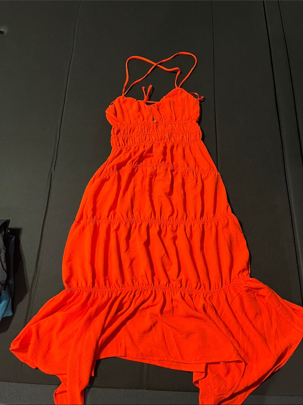 Monteau Bright Orange Spaghetti Strap Sundress